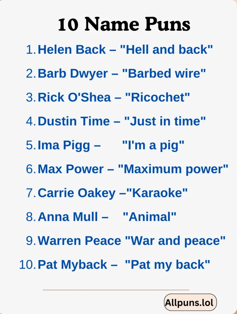 The Best Pun Names: Clever, Funny, and Totally Punny 10 pun names