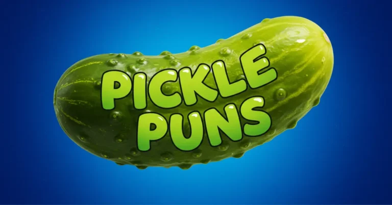 Pickle puns written on a pickle