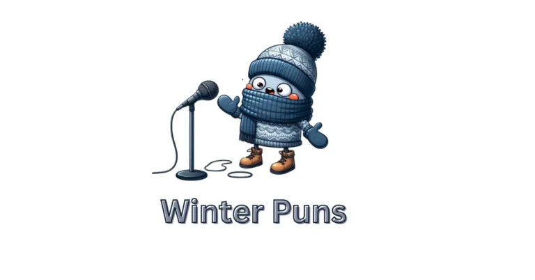 A winter hat and gloves doing a stand-up comedy routine, with the hat saying