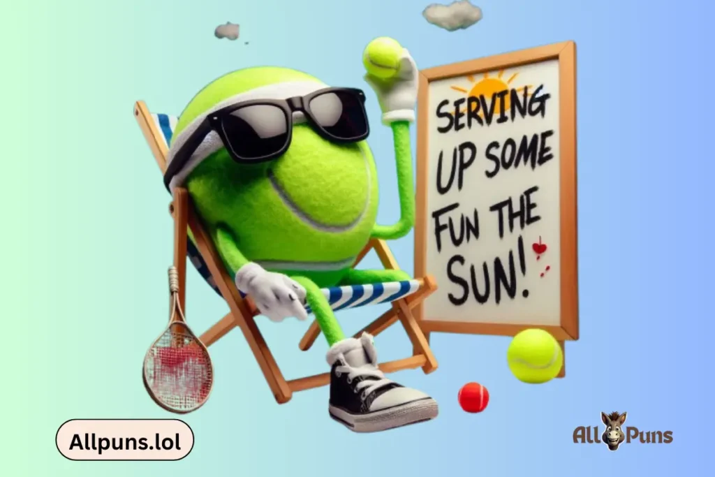 100+Tennis Puns That Will Ace Your Day tennis ball at chair, written pick up lines